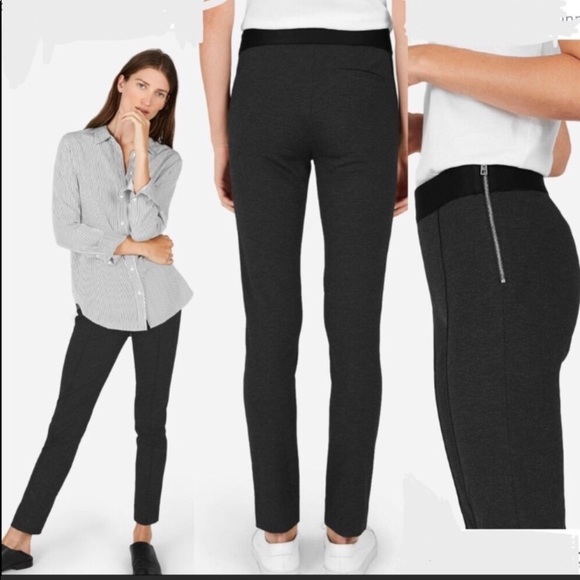 Everlane Pants - Everlane Stretch Ponte pants grey and black 6